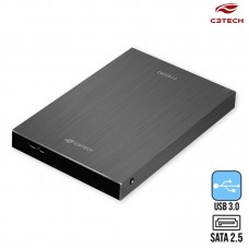 Case para HD Externo Sata 2.5 USB 3.0 CH-400CB C3 Tech - Preta